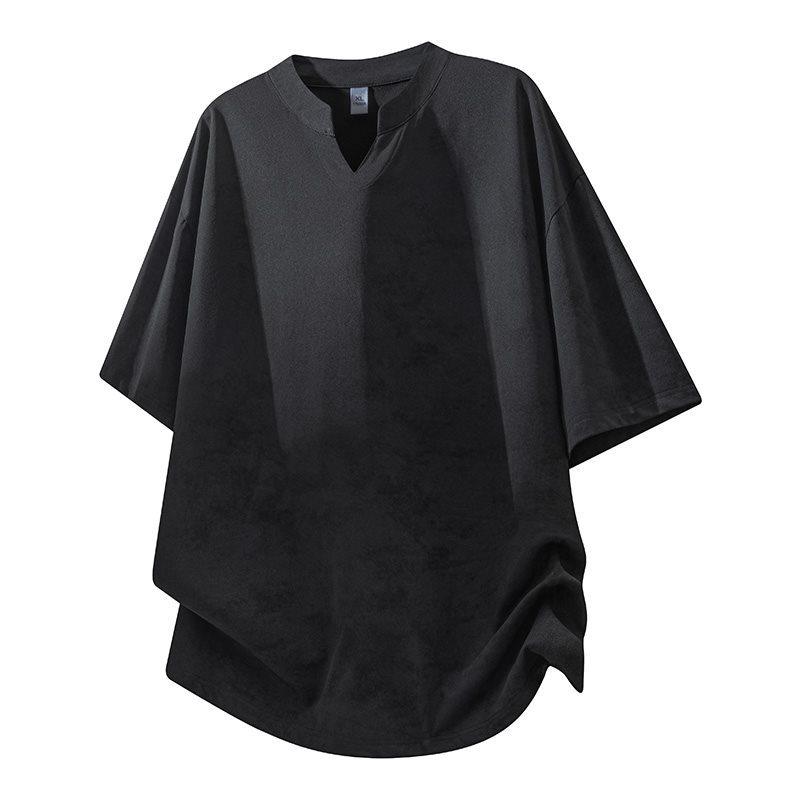 Men's Summer 2026 Tie-Dye V-Neck Short-Sleeve T-Shirt - Loose and Trendy Brand Pullover