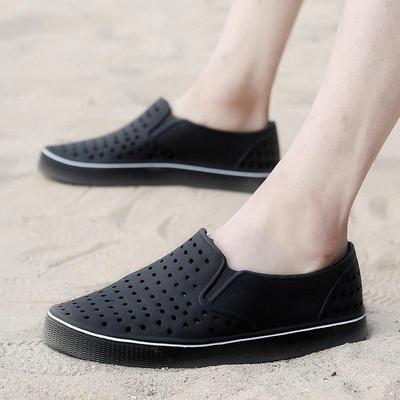 Men'S Hole Shoes Wear Waterproof And Non-Slip Platform Sandals Bag Head Couple Beach Shoes Lazy Man With One Foot