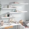VidaXL Floating Wall Shelf 4pcs High Gloss White 120x23.5x3.8cm MDF