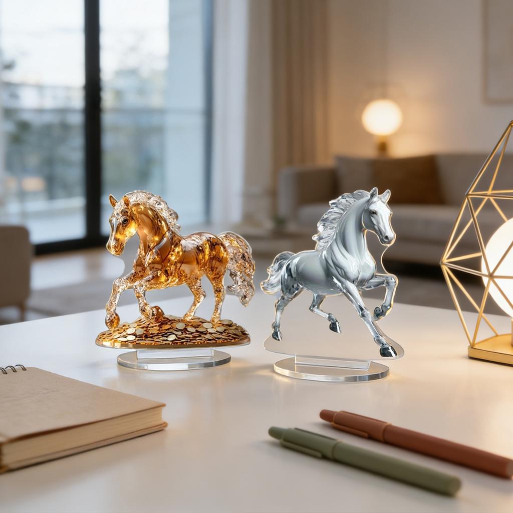 2D Acrylic Horse Year Desktop Ornament