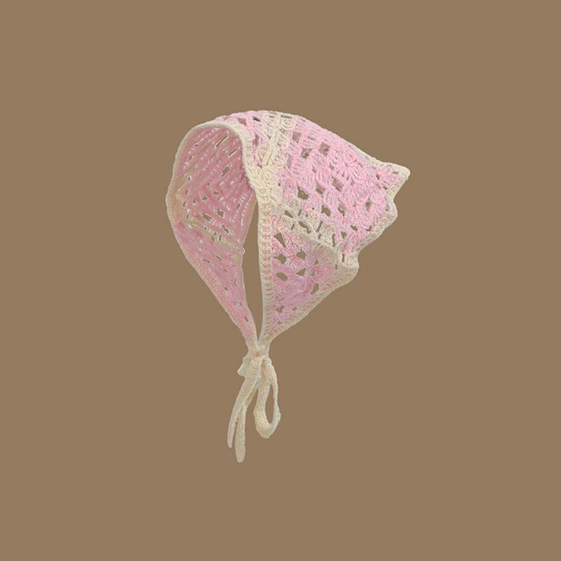

Sweet Triangle Headband Cute Handmade Headwear Pastoral Style Beach Vacation Hair Accessories Travel Photo Hair Scarf
