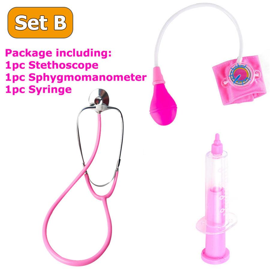 1set Children Cosplay Doctor Uniform Nurse Uniform Kids Creative Pretend Toys Role Playing Doctor Toys Gift for Kids