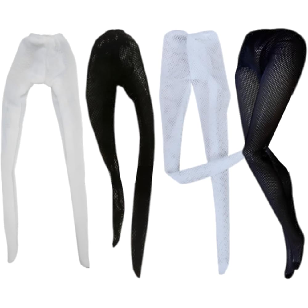 Olyoly Doll Clothes 1/6 Scale Knee-High Socks Set 4 Pairs for Miniature Dolls and Figures