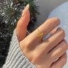Shiny New In Fashion Hollow Out Flower Rings for Women Simple Light Luxury Classics Small Ring Adjustable Party Jewelry Gifts