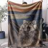 The Scream Painting Throw Soft Flannel AC Blanket Lightweight Summer Nap Throw Cozy  Blanket for Sofa Bed Travel Home