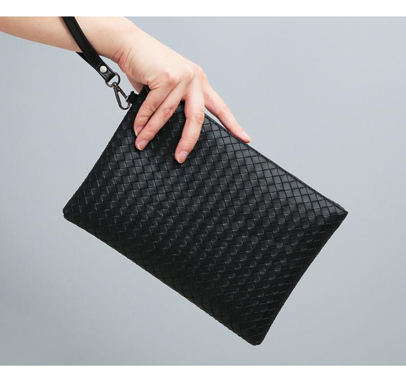 Herren Große Kapazität Weiches Leder Geflochtene Clutch & Geldbörse - Business & Freizeit Handtasche