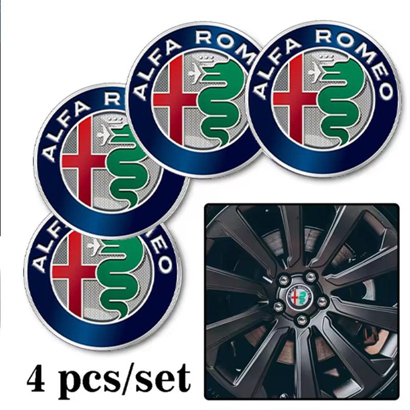 Car Tyre Wheel Center Hubcap Badge Protect Sticker For Alfa Romeo STELVIO Giulia 159 Giulietta 147 Mito 156 MTO Car Accessories