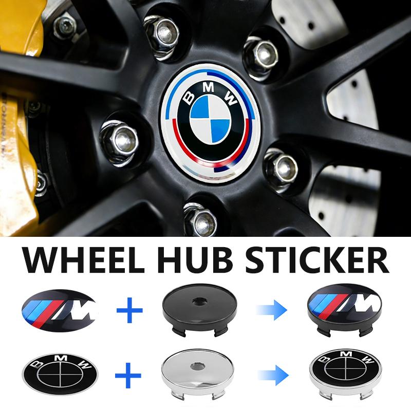 4PCS 56mm Car Badge Wheel Center Cover Stickers Hub Caps Decal For BMW X1 X3 E39 E46 E30 E36 E87 E60 E90 F26 G02 E70 F15 E53 G05