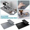Silicone Coffee Mat,Non- Bar Mat With Raised Edges And Removable Drying Pad, Fits Under Coffee Makers/ Machines, Heat-Resistant Countertop Protector