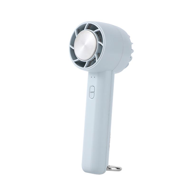 25th Anniversary Handheld Cooling Ice Pack Fan with Carabiner - USB Rechargeable & Portable