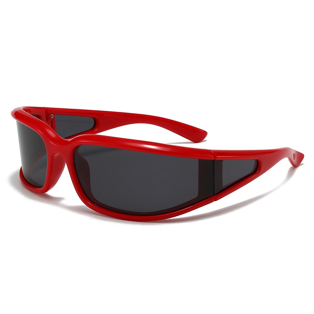 Lunettes de soleil sportives NovelTeez UV400 Enveloppantes Lentille incurvée en PC pour le cyclisme Aventures en plein air Unisexe Anti-reflet