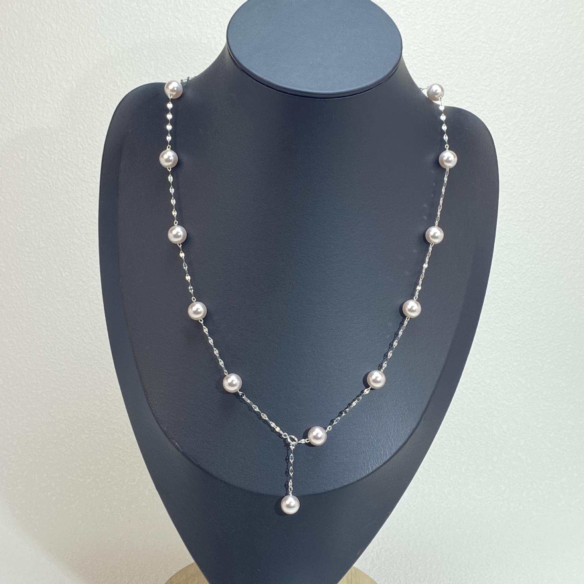 Fashionable S925 Sterling Silver Pearl Necklace with Irregular Design 925 Sterling Silver