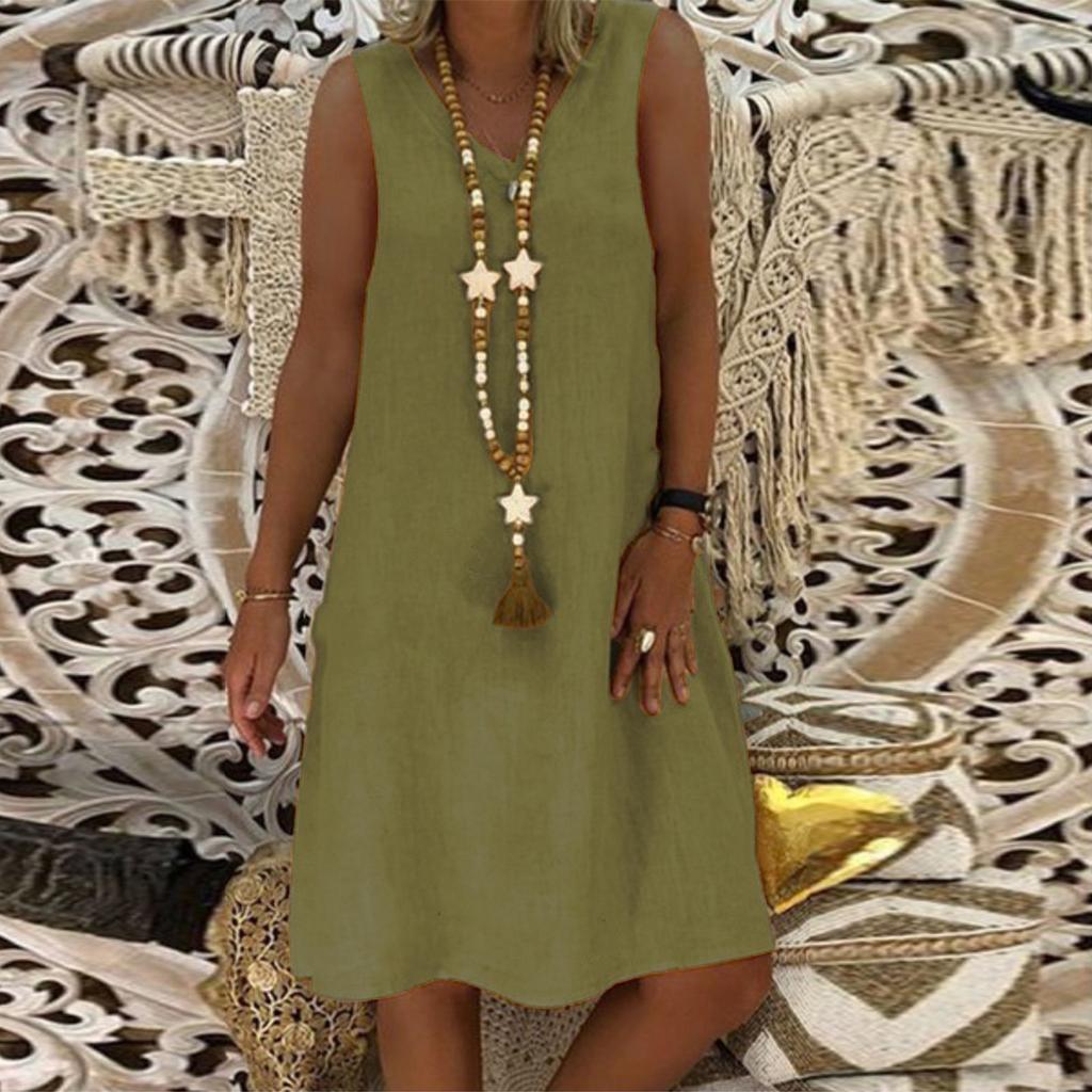 Women's Casual And Fashionable Solid-color Dress