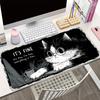 Cute Cat Black and white Mouse Pad Large Anti-Slip Rubber Gaming XL MousePad Table Pads Suitable for Office Gamer Long Desk Mat