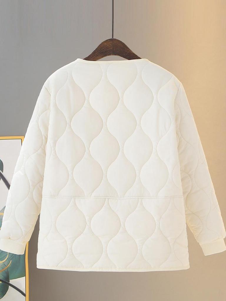 2025 New Cotton Padded Jacket: Short, Plush, Thick, Autumn/Winter Style for Petite and Plus Size Women