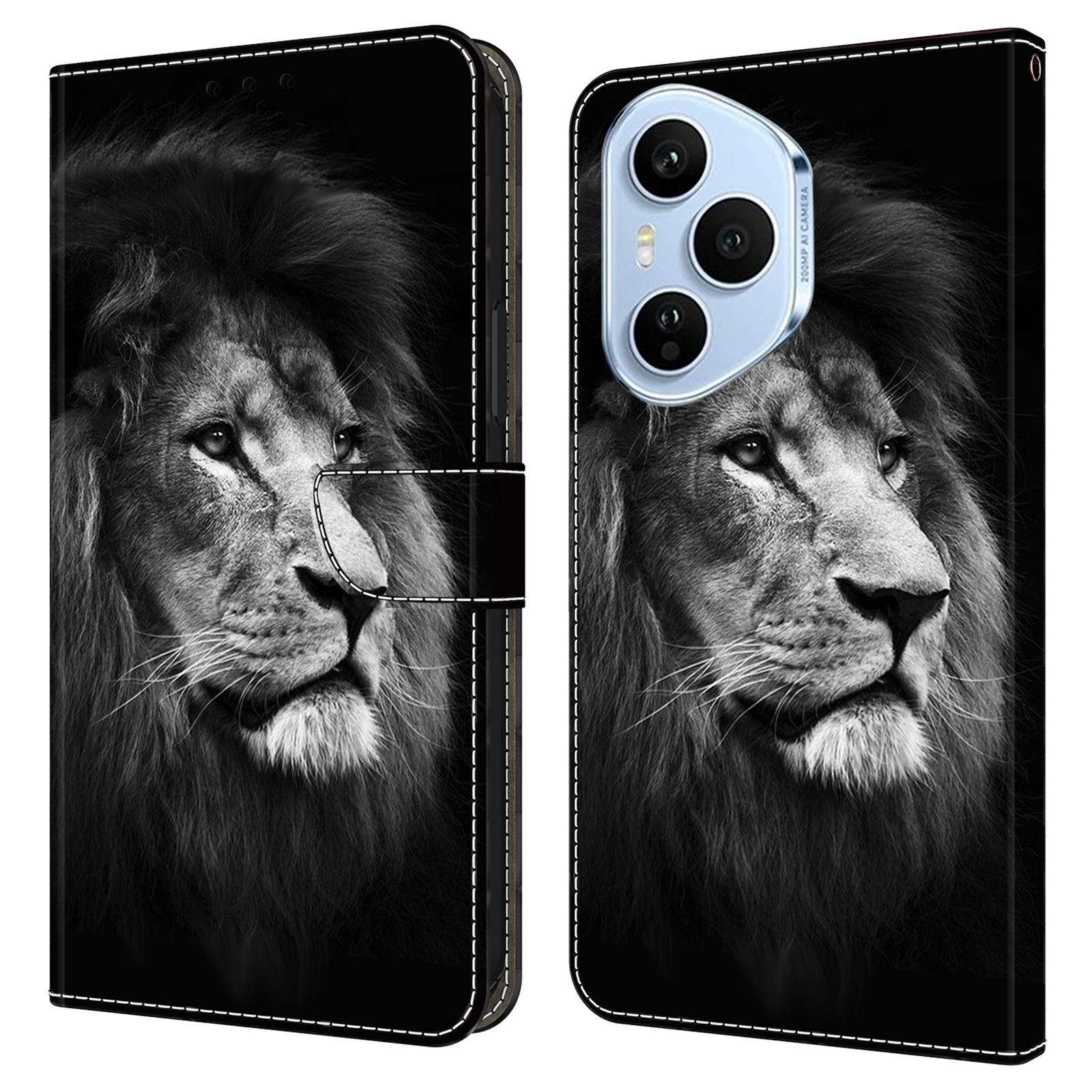 

Для Honor 400 Pro 5G (Глобальний) Чохол-гаманець з друком візерунка, підставка, шкіряна відкидна кришка для телефону P