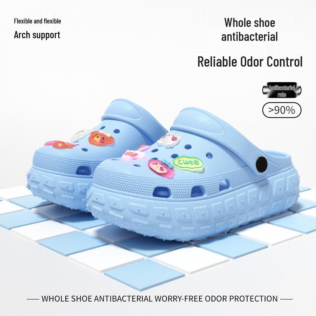 Women's Platform Clog Sandals: Non-Slip, Breathable, Wear-Resistant for Home & Beach