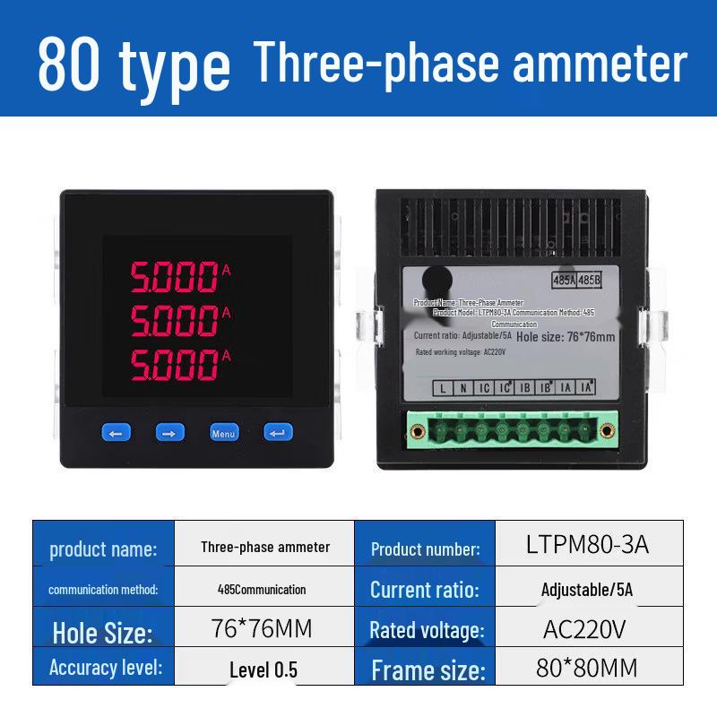

Aokewen Type 80 Smart Digital Three-Phase Power Meter