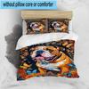 Butterflies And Bulldog Garden 3pcs Bedding,Including 1pc Duvet Cover And 2pcs Pillowcases Perfect for Christmas,Ideal for Bedroom, Dormitory