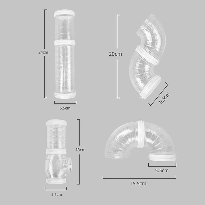 Hamster Coop Tunnel DIY Remodeled Hamster Maze Cage External Tubes Tunnel Set Sports U Pipe Hamster Accessory Pipeline Supplies
