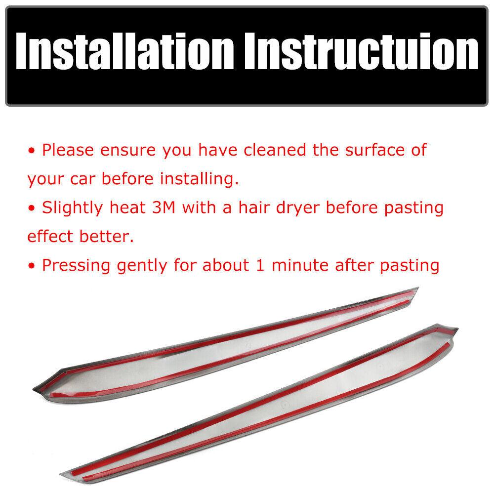 Gloss Carbon Fiber Inner Door Panel Strip Trim Cover for Tesla Model 3 Y 21-23