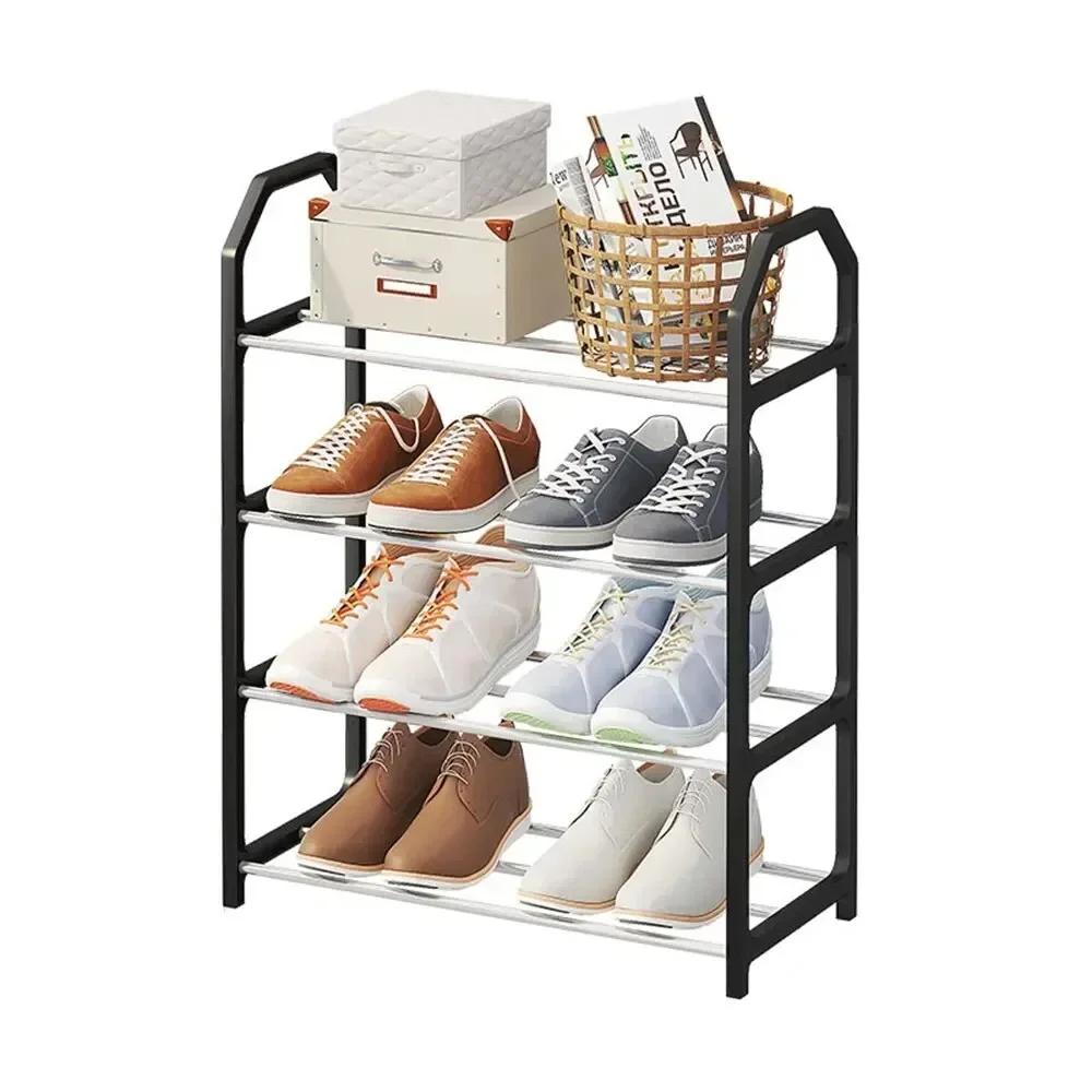 Simple Trapezoidal Shoe Rack for Home Use, Doorstep Storage, Shoe Cabinet, Balcony, Four Story Rack