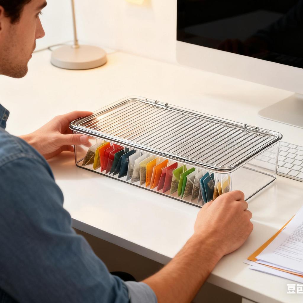 Clear Organizer Bins Dustproof Transparent Desktop Organization With Lid Organizer Box for Pantry for Bathroom Kitchen Home Dorm