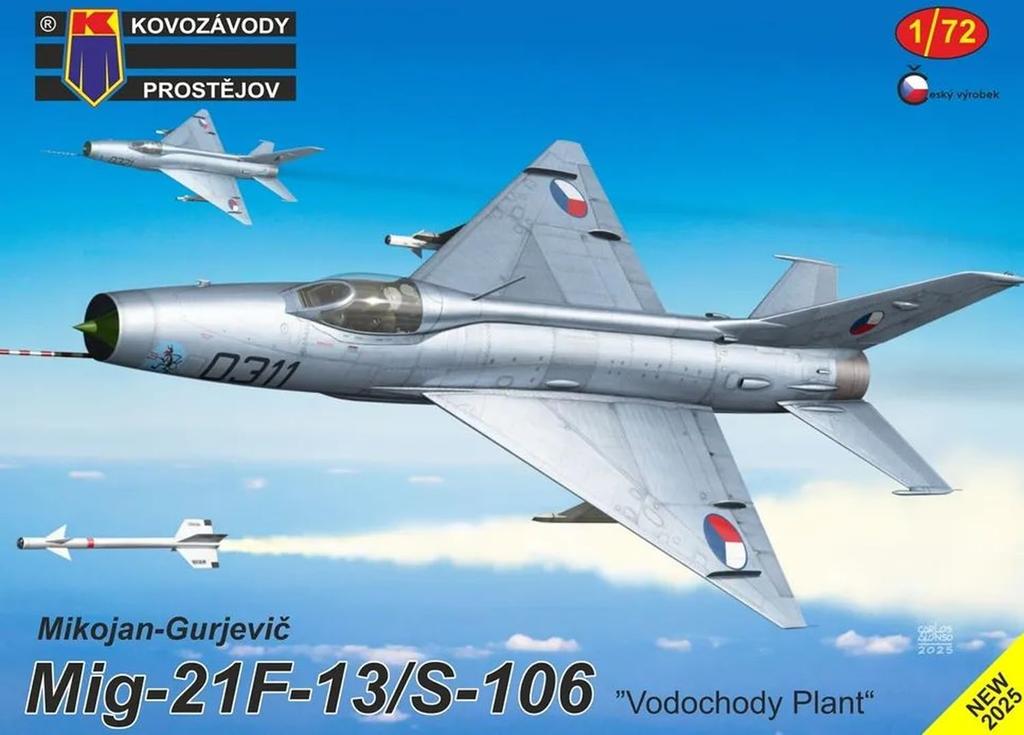 KP Model Aero Vodochody Factory Production Plastic Model Kit KPM0502 1/72 MiG-21F-13 S-106 (Airplane)
