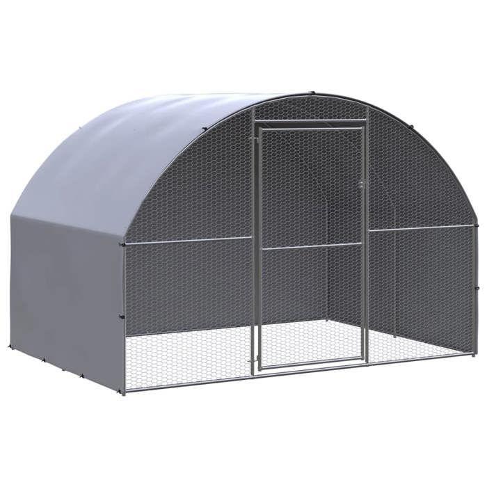 Maison Exclusive - Hühnerstall für den Außenbereich 3x2x2 m Verzinkter Stahl