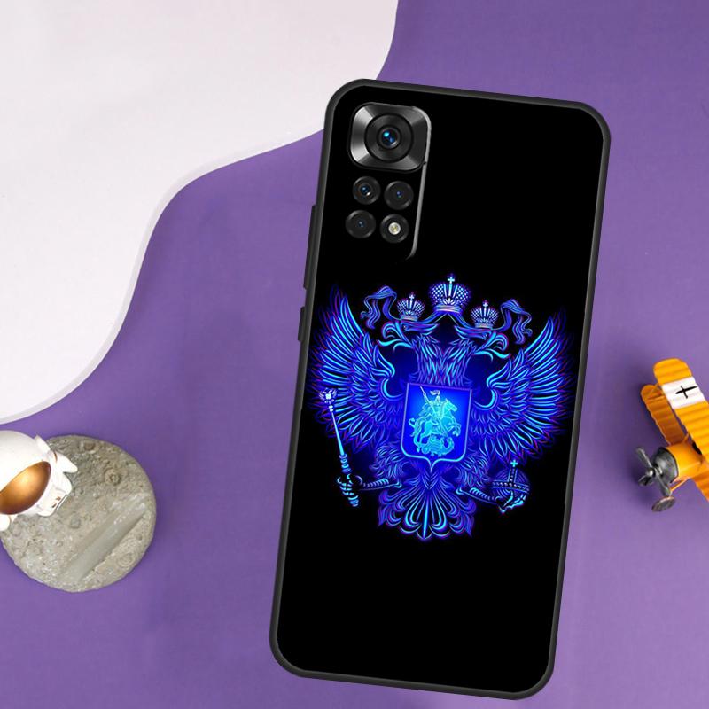 Russia Coat of Arms Case For Xiaomi Redmi Note 13 Pro 14 12 9 10 11 Pro 10S 11S 12S Redmi 14C 13C 10C 12C Cover