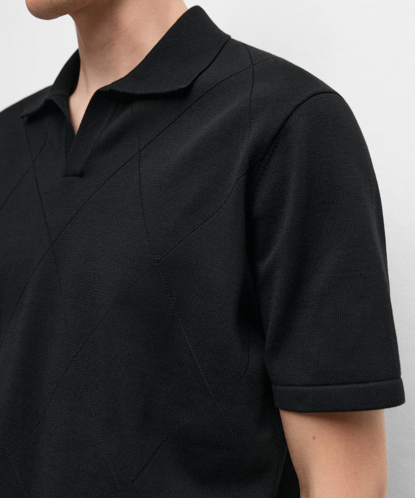 Masimodutti 100% Cotton Short Sleeve Polo Shirt
