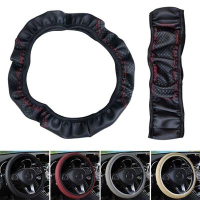 Funda Antideslizante para Volante de Coche Accesorios de Cuero para Coche Estilo de Coche Cubierta para Guantes de Coche
