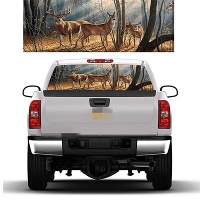 Rear Window Graphic Decal Forest Animals Deer Family Rear Window Sticker