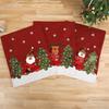 Roter Weihnachtsmann Schneemann Rentier Hut Stuhlbezug Weiche Filze Überwurf für Weihnachtsfeiertage Esszimmerdekoration