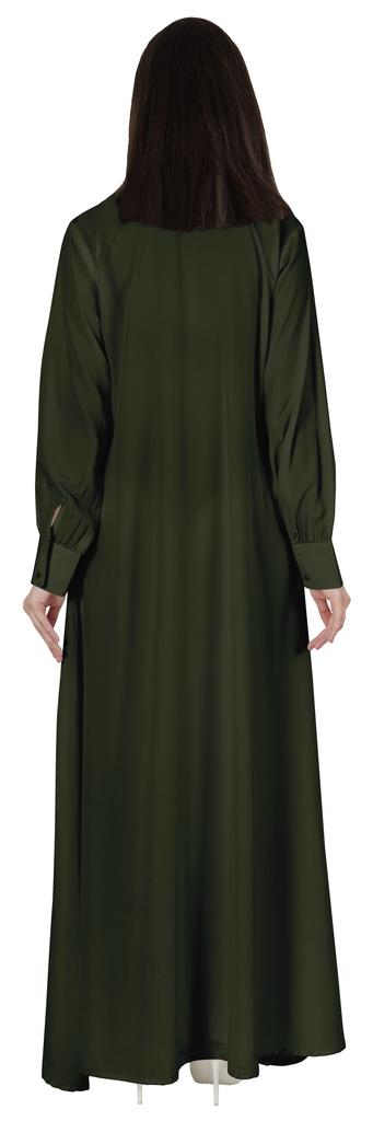 Bimba Women Islamic Prayer Dress With Hijab Cuff Sleeves Traditional Muslim Abaya