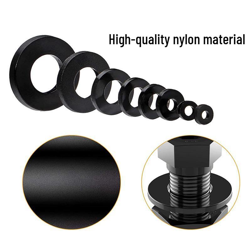 210-Piece Black Nylon Insulating Washer Set