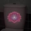 Creative Luminous Flower Pattern Toilet Seat Cover And Sticker For Bathroom And Toilet.