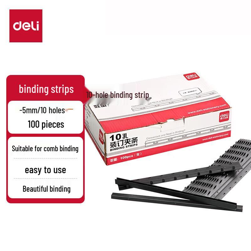 

Deli 10-Hole Comb Binding Strips