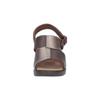 Leather Sandals CR4599 Dark Brown Combination S [Croissant] (726)