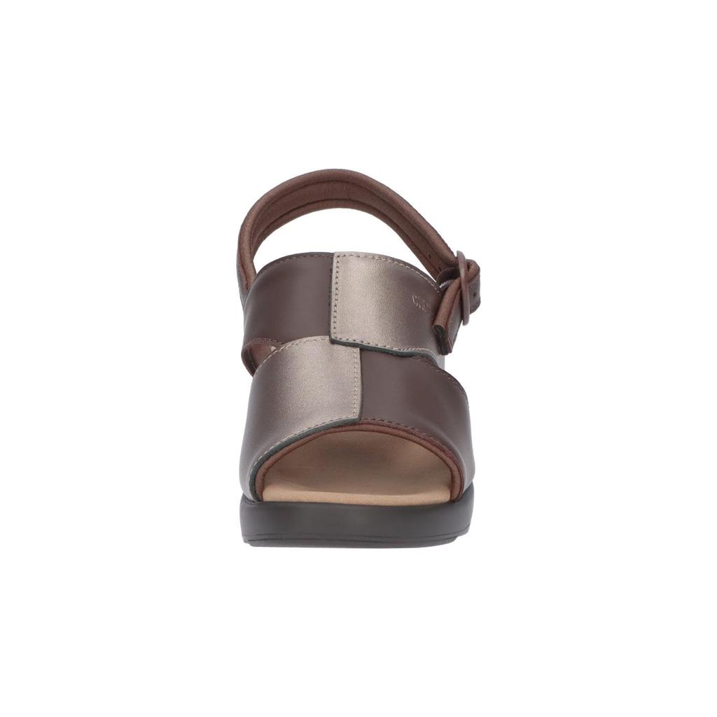 Leather Sandals CR4599 Dark Brown Combination S [Croissant] (726)
