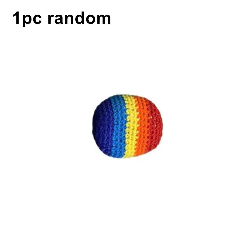 Kids Outdoor Party Juggling Balls Durable Handmade Soft Footbag Sacks 1pc random