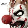 Elastico Confortevole Aderenza Copricapo Maschera da Clown di Halloween, Maschera Horror Spaventosa Realistica in Lattice con Naso Rosso per Casa Infestata Cosplay Feste Costume