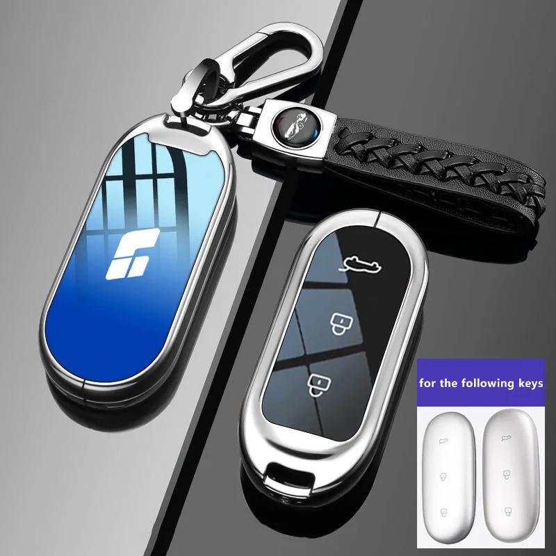 For Li Auto Lixiang L7 L8 L9 2022 2024 2025 Zinc Alloy Key Protect Case Cover Smart Remote Holder Shell Keychain Car Accessories