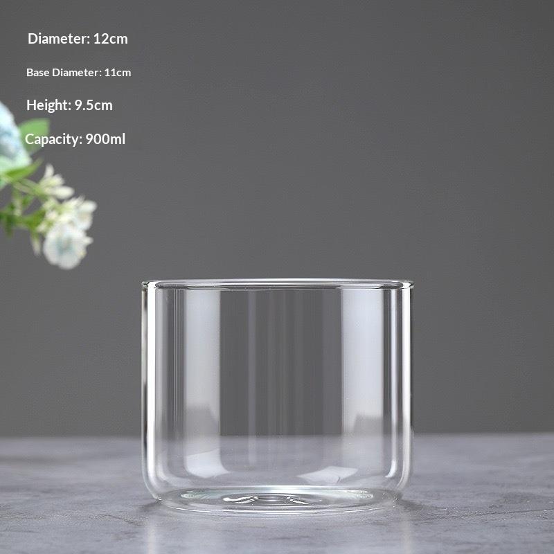 Micro Landscape Glass Bottles with Cover Fresh Green Succulent Moss Bottle Glass Vase Glass Terrarium Bonsai Home Desktop Decor