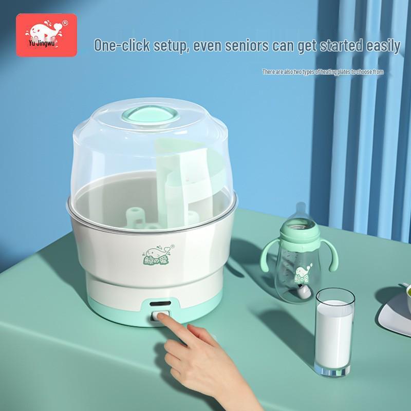 Whale Love Baby Bottle & Teether High-Temp Steam Sterilizer with Ceramic Glaze Heating Plate
