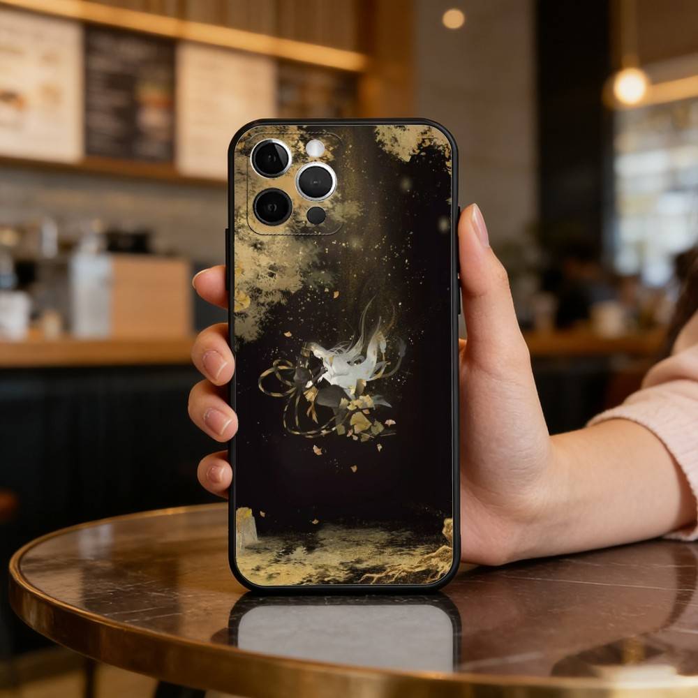 Cool O-Onmyoji Game Phone Case For iPhone 17,16,15,14,13,12,11 Plus,Pro Max,Soft Silicone Black Cover