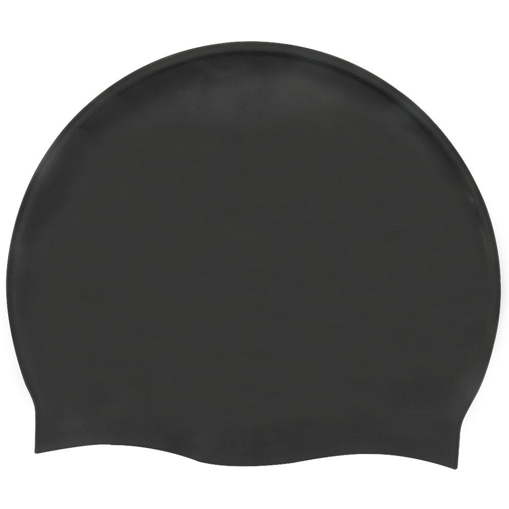 

Эластичная большая силиконовая шапочка для плавания - Удобная посадка для мужчин, женщин и детей чёрный
