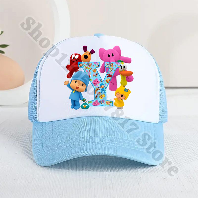 Kids Cartoon Cute Caps Summer Casual Sunbonnet Pocoyoed Anime Printed Baseball Cap for Boy Girl Children Hat Birthday Gifts