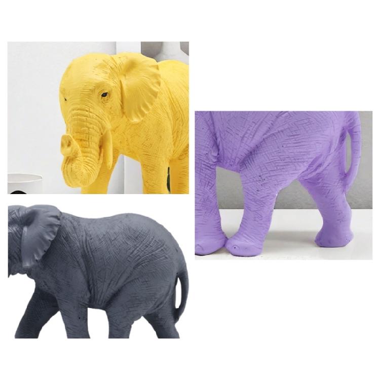 Resin Elephant Sculpture Luck and Wealth Symbol For Desk and Cabinet Decors