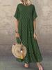 2022 Summer Trend: Plus Size Women's Polka Dot Dress In Fresh European & American Style